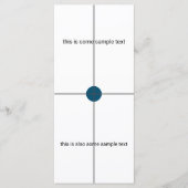 Beispiel-Hochzeitmenü Menükarte (Vorderseite)