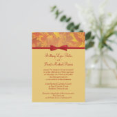 Beispiel Hochzeitseinladung - Herbstblätter - leic Einladungspostkarte (Stehend Vorderseite)