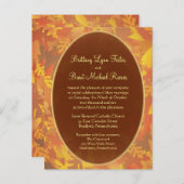 Beispiel Hochzeitseinladung - Herbstnebelrunde Einladungspostkarte (Vorne/Hinten)