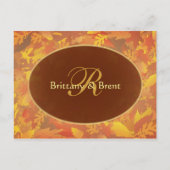 Beispiel Hochzeitseinladung - Herbstnebelrunde Einladungspostkarte (Rückseite)