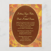 Beispiel Hochzeitseinladung - Herbstnebelrunde Einladungspostkarte (Vorderseite)