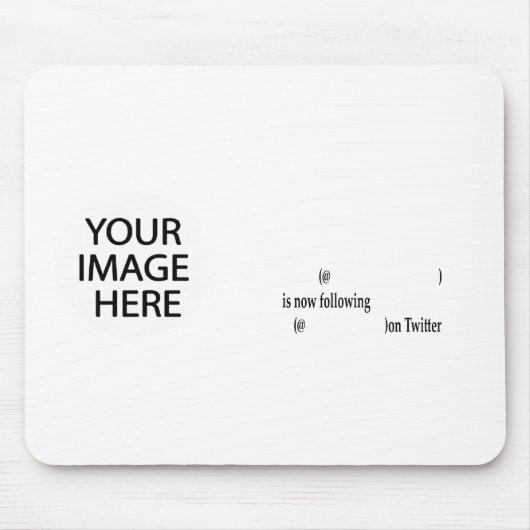 Beispiel im Anschluss an Twitter Bild und Text hin Mousepad (Vorne)