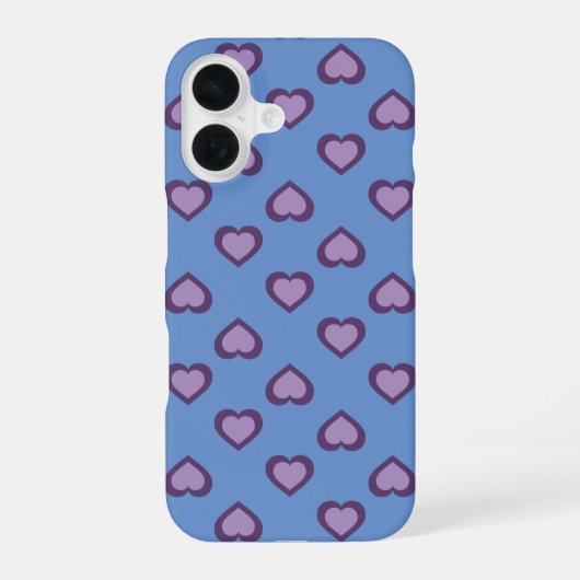 Beispiel: Lavender Hearts Pattern Case-Mate iPhone 16 Hülle (Rückseite)