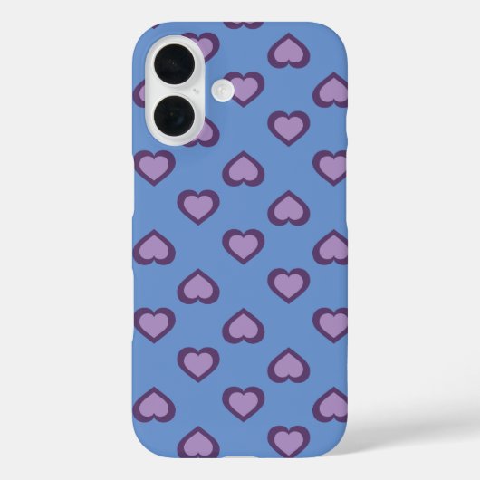 Beispiel: Lavender Hearts Pattern Case-Mate iPhone Hülle (Rückseite)