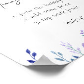 Beispiel Lila Blumengarten Mimosa Bar Sign Poster (Ecke)