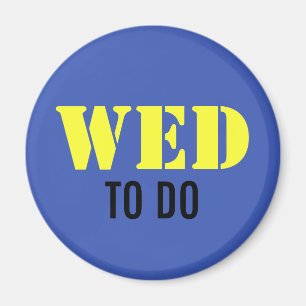 BEISPIEL: NUR FARBE / blau + Ihr Text Magnet