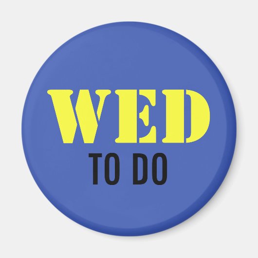 BEISPIEL: NUR FARBE / blau + Ihr Text Magnet (Vorne)