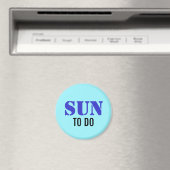 BEISPIEL: NUR FARBE / Cyan + Ihr Text Magnet (In Situ (Geschirrspüler))