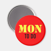 BEISPIEL: NUR FARBE / Feuer rot + Ihr Text Magnet (Vorderseite/Rückseite)