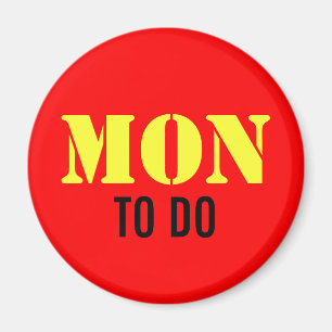 BEISPIEL: NUR FARBE / Feuer rot + Ihr Text Magnet