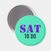 BEISPIEL: NUR FARBE / Minze + Ihr Text Magnet (Vorderseite/Rückseite)