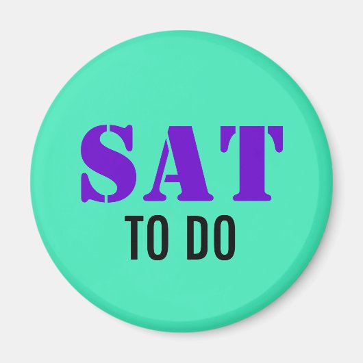 BEISPIEL: NUR FARBE / Minze + Ihr Text Magnet (Vorne)