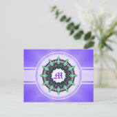 BEISPIEL NUR FARBgradienten - violetter Star Postkarte (Stehend Vorderseite)