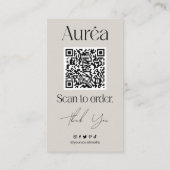 Beispiel QR Business Card für Candle Scent Visitenkarte (Rückseite)