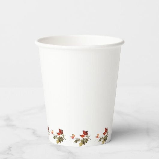 Beispiel Rose mit Flora und Lantern Brautparty Pappbecher (Rückseite)