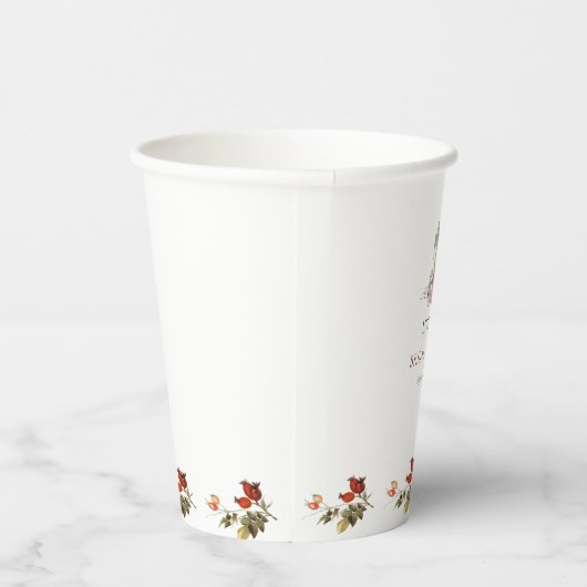 Beispiel Rose mit Flora und Lantern Brautparty Pappbecher (Rechts)