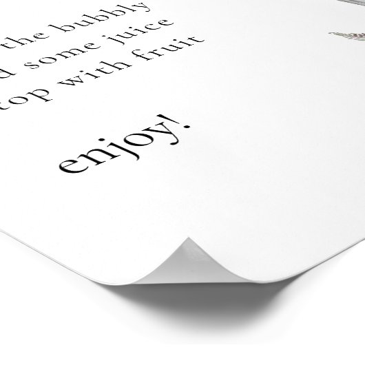 Beispiel Rose mit Flora und Lantern Mimosa Bar Sig Poster (Ecke)