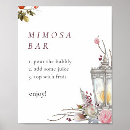 Beispiel Rose mit Flora und Lantern Mimosa Bar Sig Poster