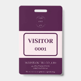 Beispiel Royal Crimson Barcode Visitenkarte Ausweis