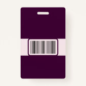 Beispiel Royal Crimson Barcode Visitenkarte Ausweis (Rückseite)