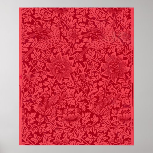 Beispiel von Bird, Anemone Wallpaper von Morris Poster (Vorne)
