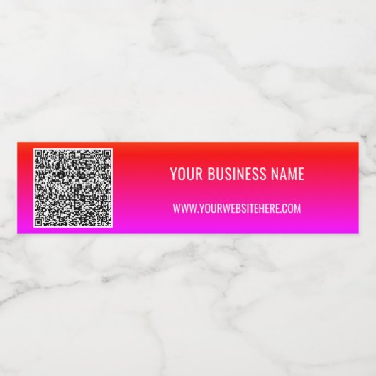 Beispiele für den benutzerdefinierten QR-Code-Flas Wasserflaschenetikett (Einzelnes Label)