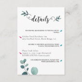 Beispiele für Kalligrafie Eucalyptus Wedding Detai Begleitkarte (Vorderseite)