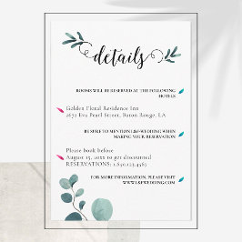 Beispiele für Kalligrafie Eucalyptus Wedding Detai Begleitkarte