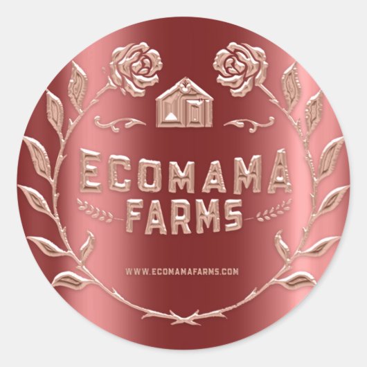 Beispiele für Rose mit benutzerdefinierten Logos B Runder Aufkleber (Vorderseite)