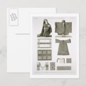 Beispiele für Seide und ägyptische Kostüme, aus "D Postkarte (Vorne/Hinten)