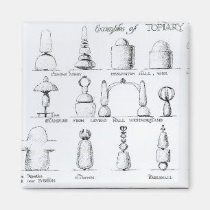 Beispiele von Topiary arbeiten, 1902 (Stich) (b/w Magnet