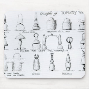 Beispiele von Topiary arbeiten, 1902 (Stich) (b/w Mousepad