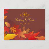 Beispieleinladung - Herbstfeier Einladungspostkarte (Rückseite)