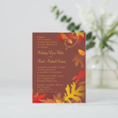 Beispieleinladung - Herbstfeier Einladungspostkarte (Stehend Vorderseite)