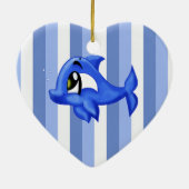 Beispielhafte und niedliche Delphin-Cartoon-Darste Keramikornament (Hinten)