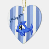 Beispielhafte und niedliche Delphin-Cartoon-Darste Keramikornament (Links)