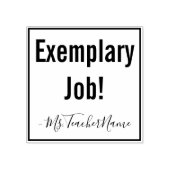 "Beispieljob!" + Teacher Name Kautschuk Briefmarke Gummistempel (Prägung)