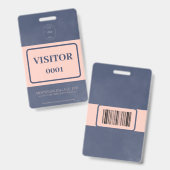 Beispielkarte für trockene, blaue Barcode-Visitenk Ausweis (Vorder- & Rückseite)