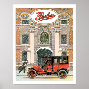 Beispielloses Automobil-Vintages Poster