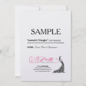 BEISPIELperlenschimmer geometrische Dreiecke Einladung (Rückseite)