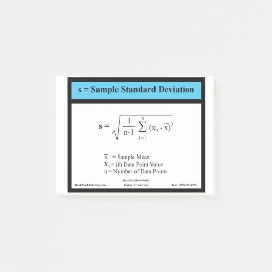 Beispielstandardabweichung Post-it Klebezettel (Vorderseite)