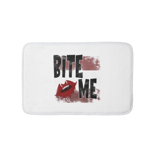 Beiß - Cooles Zitat - Halloween - Bat Badematte (Vorderseite)