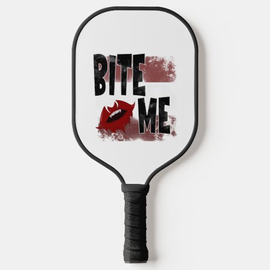Beiß - Cooles Zitat - Halloween - Bat Pickleball Schläger (Vorderseite)