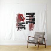 Beiß - Cooles Zitat - Halloween - Bat Wandteppich (Beispiel (Horizontal))