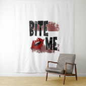 Beiß - Cooles Zitat - Halloween - Bat Wandteppich (Beispiel)