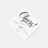 "Beiß!" Elegantes Script Custom Wedding Party Serviette (Ecke)