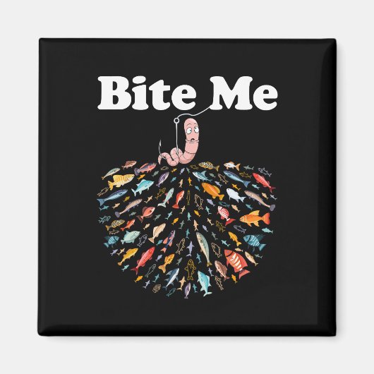 Beiß, ich fische Fischfang Lover Magnet (Vorne)