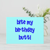 Beiß meinen Hintern zum Geburtstag! Karte (Stehend Vorderseite)