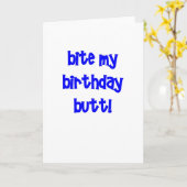 Beiß meinen Hintern zum Geburtstag! Karte (Gelbe Blume)