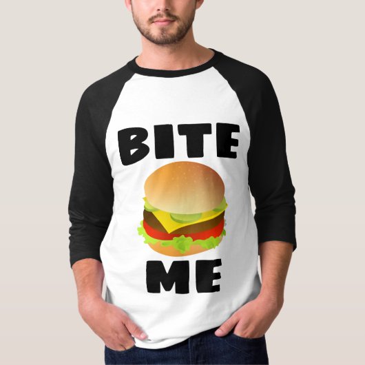 BEISS MICH, CHEESEBURGER , Hamburger T-Shirts (Vorderseite)